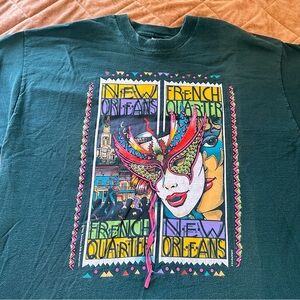 Vintage 90s Mardi Gras New Orleans Single Stitch T-Shirt XXL USA MADE